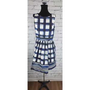 Eliza J Dress Womens 10 Plaid Cocktail Fun Flirty preppy classic cocktail party